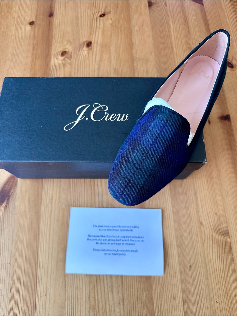 J.Crew Smoking Slipper in Black Watch Tartan • Like New • Size 7.5